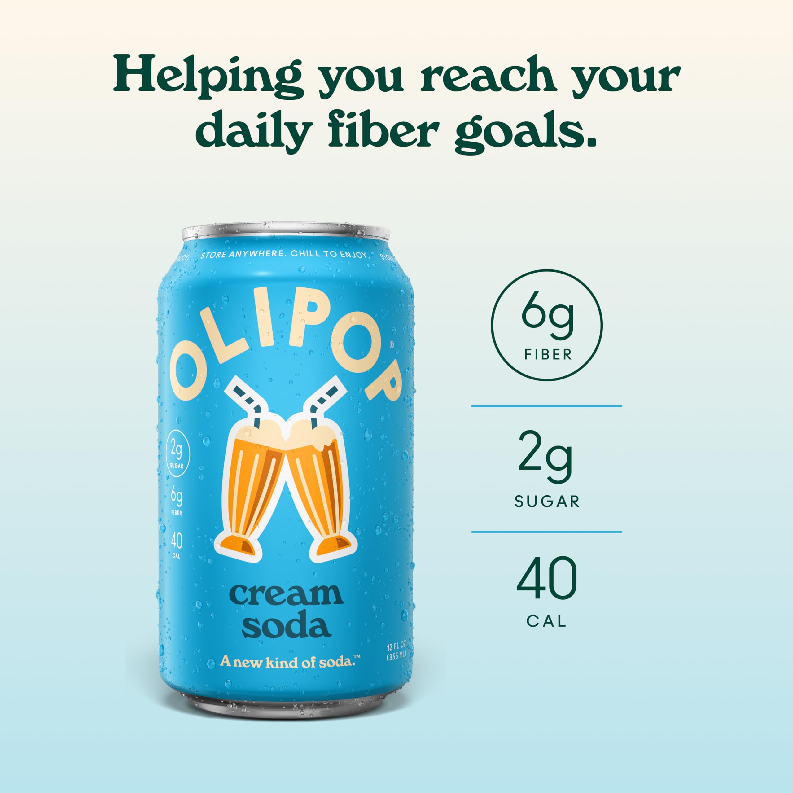 Amazon.com: OLIPOP Prebiotic Soda Pop, Cream Soda, Prebiotics
