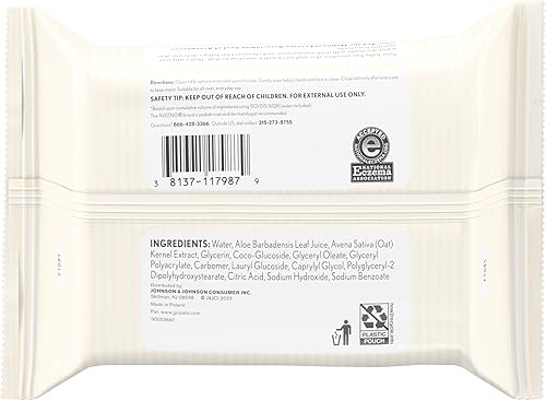 Miniatura 9 de Aveeno Baby Toallitas para manos y cara sin fragancia con extracto de avena y aloe, toallitas limpiadoras e hidratantes para pieles sensibles, sin