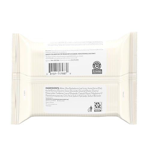 Miniatura 9 de Aveeno Baby Toallitas para manos y cara sin fragancia con extracto de avena y aloe, toallitas limpiadoras e hidratantes para pieles sensibles, sin