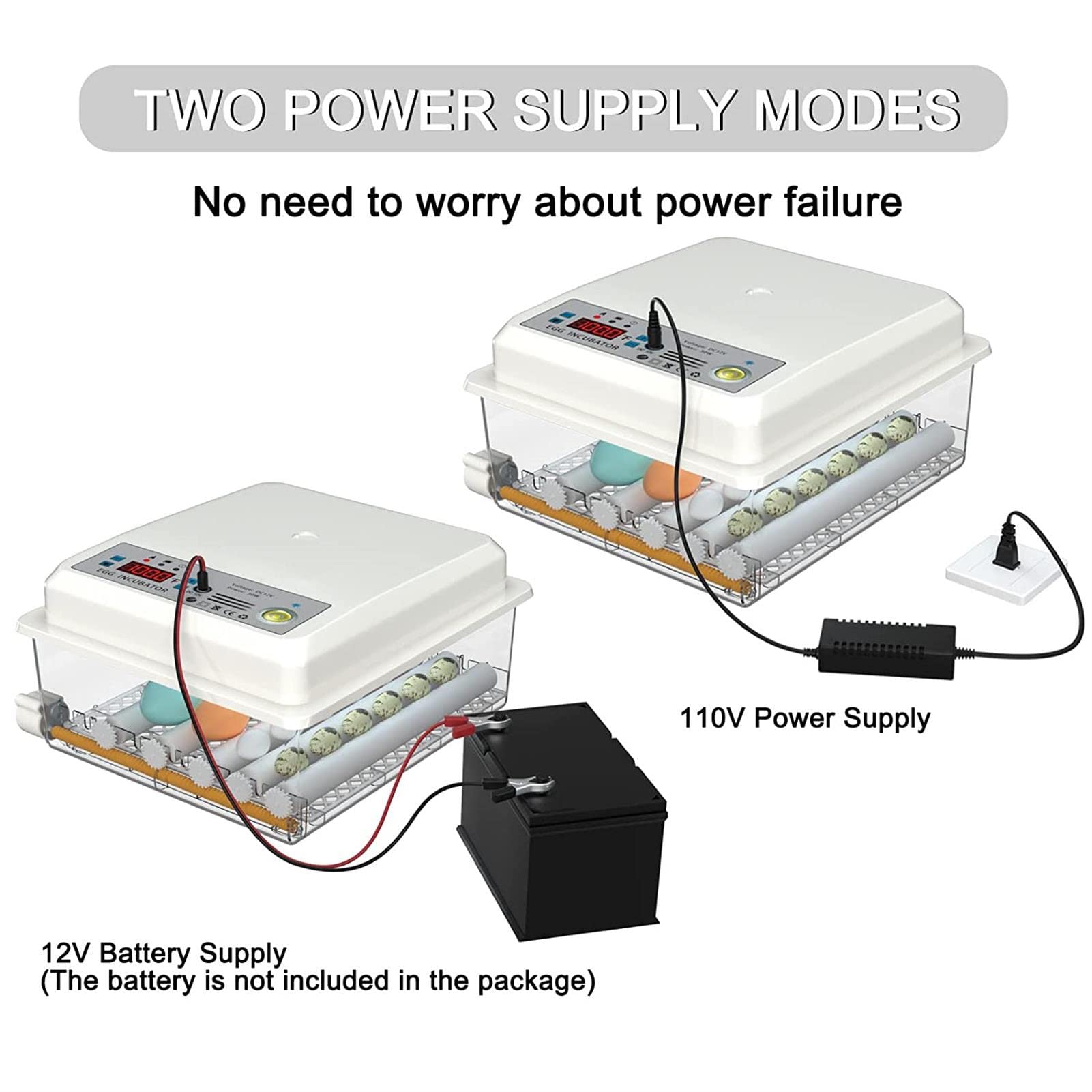 Amazon.co.jp: 卵孵化器、卵孵化用卵孵化器、自動卵回転機能と卵