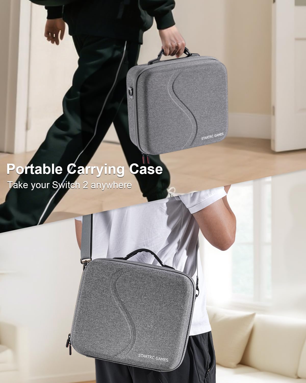 Switch 2 - Funda de transporte para Nintendo Switch 2 (2025), funda de viaje rígida todo en uno grande con ranuras para tarjetas de juego, bolsa de transporte protectora portátil para Switch 2