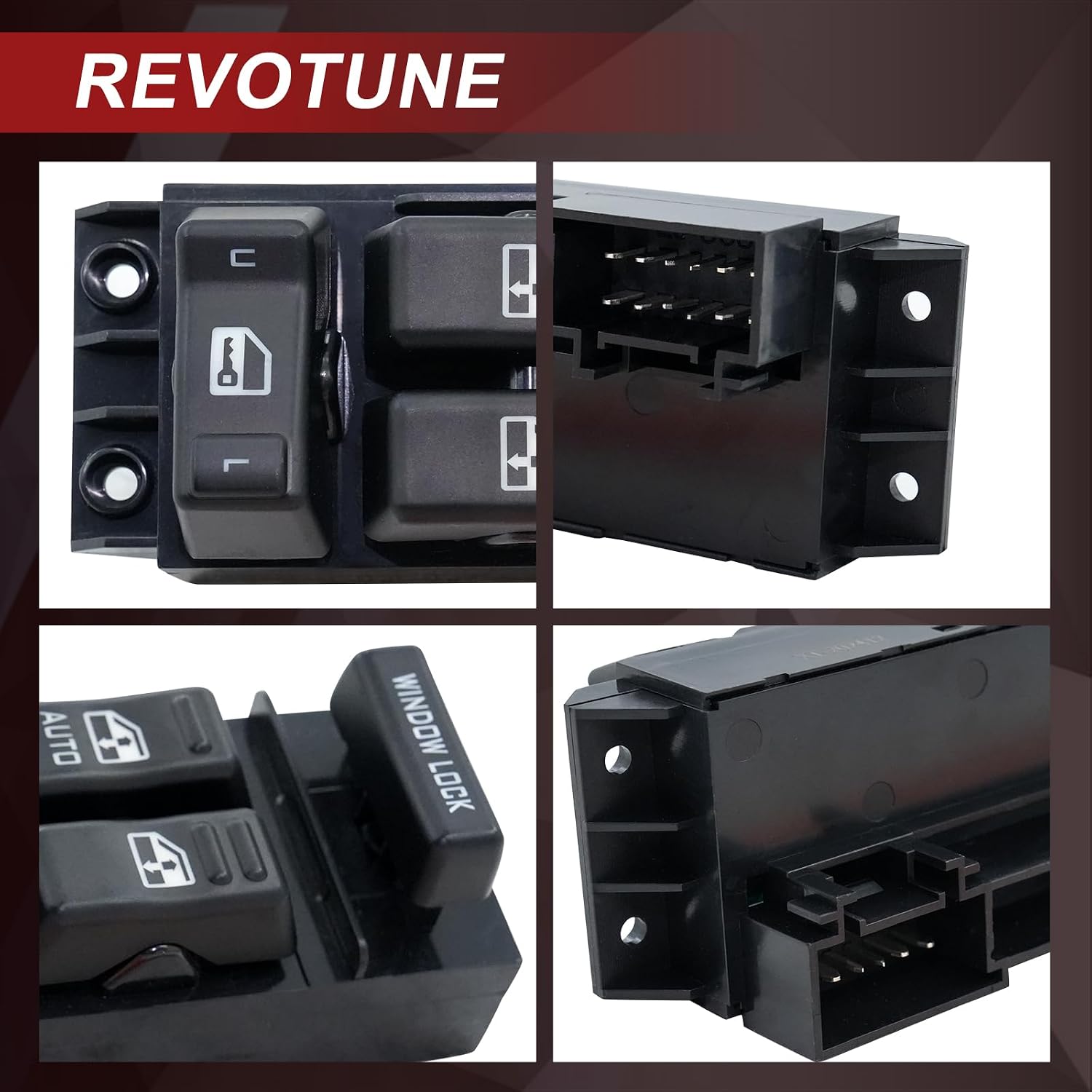 Power Window Switch Compatible with 2000-2002 Chevy Tahoe, Suburban, Silverado, Avalanche, GMC Yukon, Sierra 1500, 2500, 3500, Cadillac Escalade - Replaces OE Numbers 19259961, 15062650