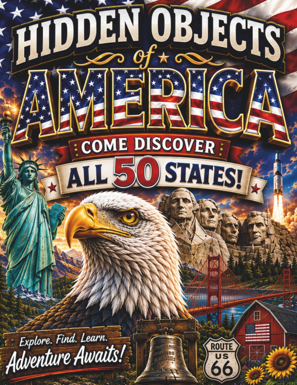 Hidden Objects of America: Come Discover All 50 States! Explore, Search & Find Hidden Treasures Across the USA