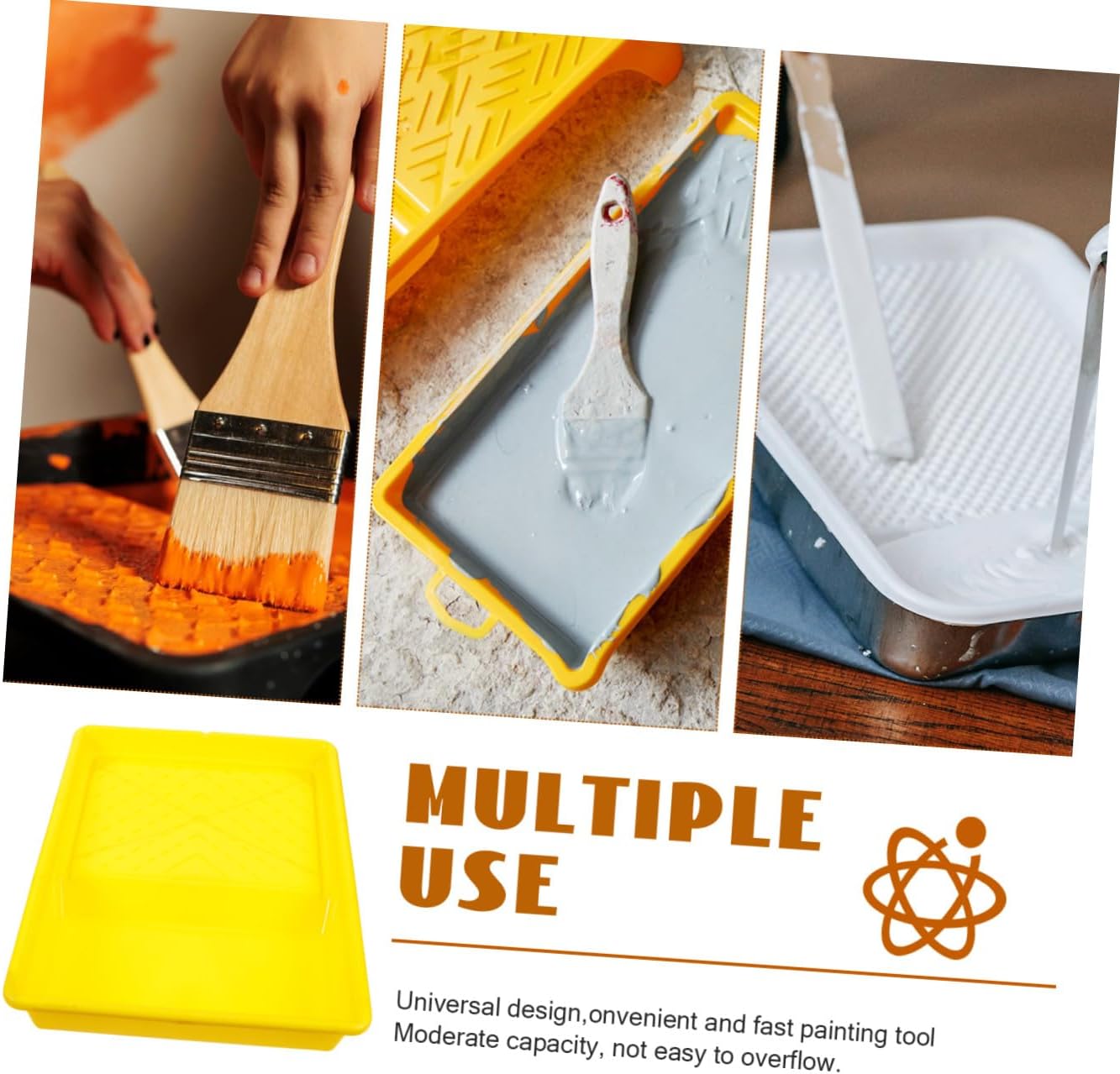 Artibetter Paint Roller Tray Thick Plastic Mixing Tray for Paint Deep Prevent Spills for DIY and Professional Use Versatile Paint Storage Container for Easy