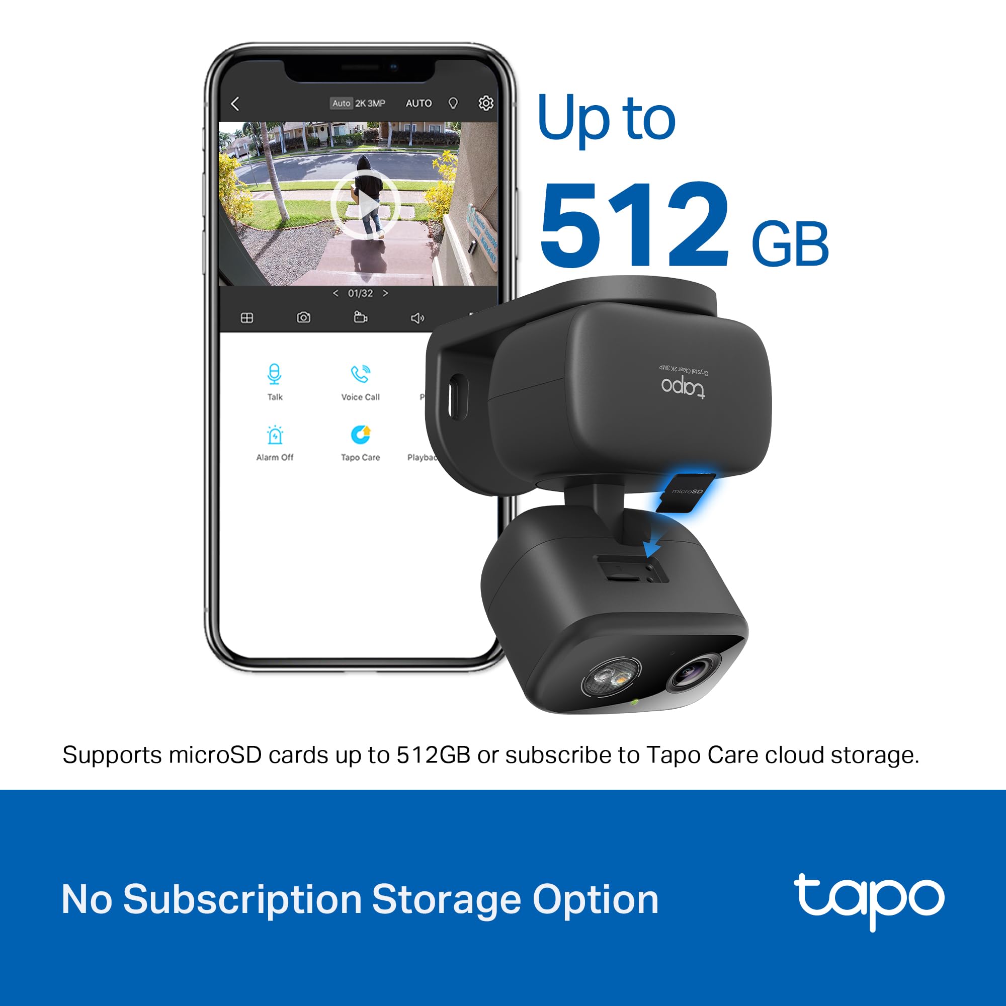 Tapo 2K Pan/Tilt Security Camera for Baby Monitor, Dog Camera w/Motion Detection, 2-Way Audio Siren, Night Vision, Cloud&SD Card Storage, Works w/Alexa & Google Assistant, 2-Pack (Tapo C210P2): Indoor/Outdoor Black 1-Pack