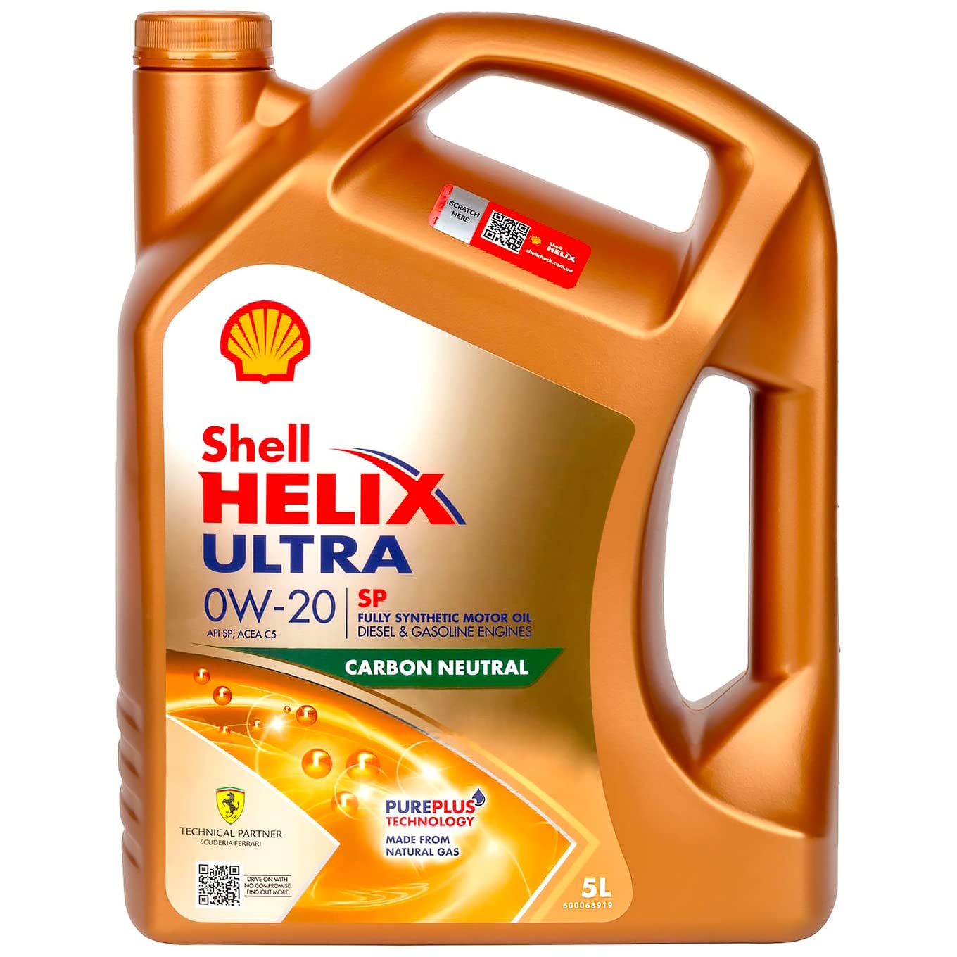 SHELL Motoröl 0W-20 Helix Motor Öl API SN Plus Ultra 5L Kompatibel mit FORD Fiesta Mk6 Schrägheck JA8, JR8, HYUNDAI Tucson TL, TLE, MAZDA CX-5 KE, GH, TOYOTA Yaris Schrägheck P9, MITSUBISHI
