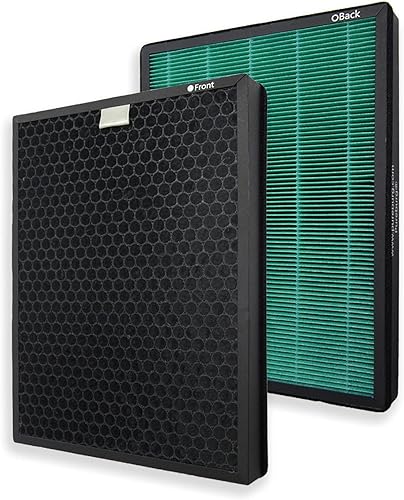 PUREBURG Juego de filtros de repuesto compatibles con Coway Airmega 400 400S purificador de aire, 1 paquete (2 filtros) H13 HEPA carbón activado