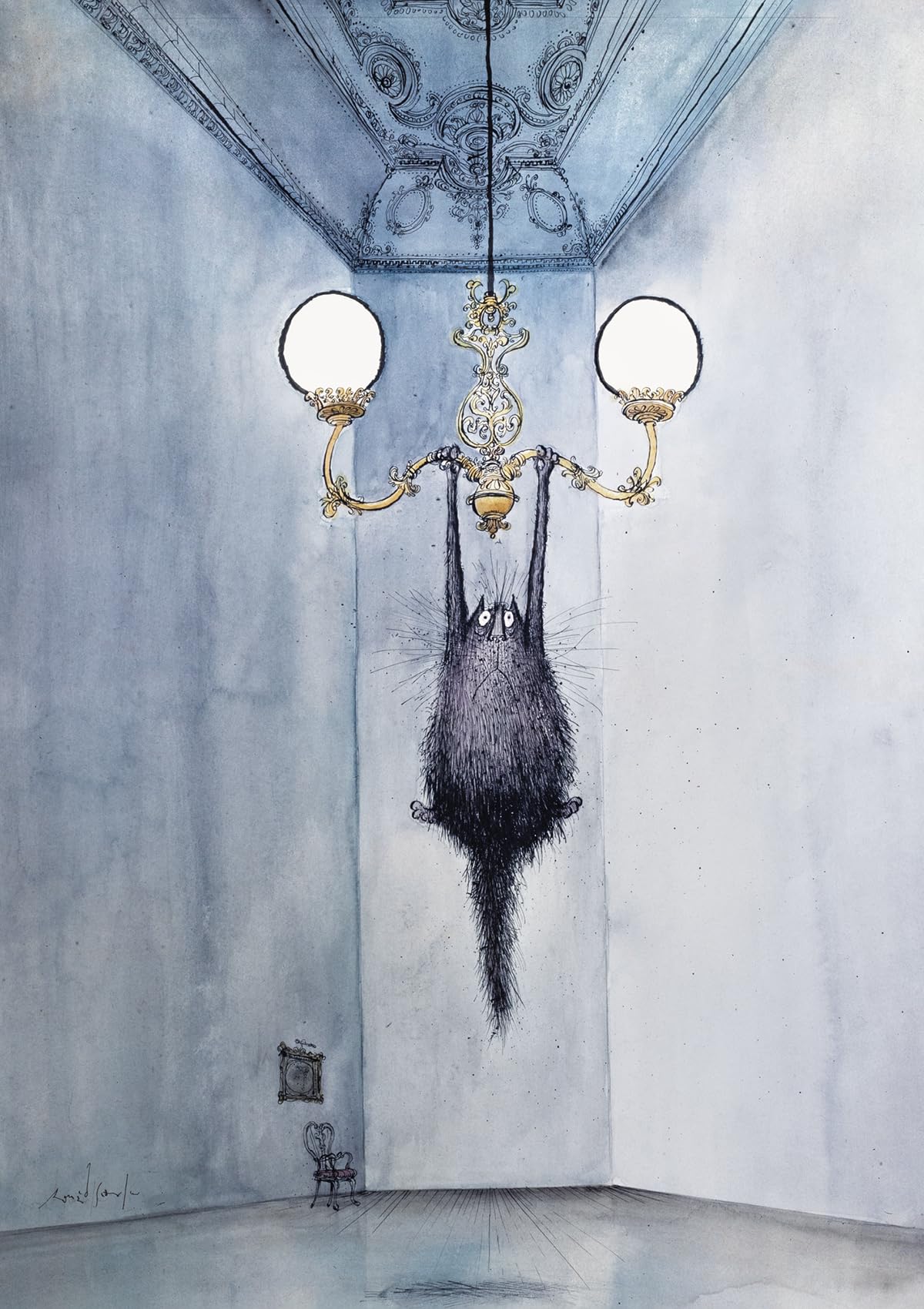 Curating Cambridge, Ronald Searle, He's very highly strung, Single Blank Greeting Card (17 x 12cm)