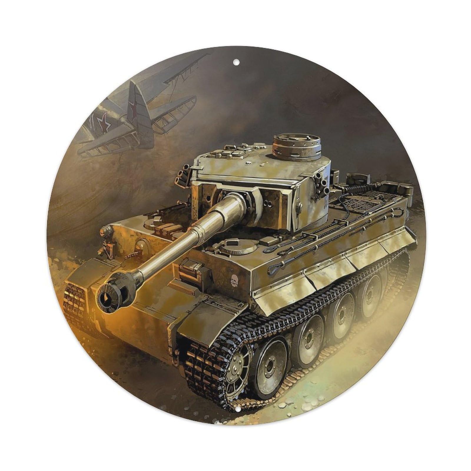 Retro German WWII Tiger Tank Military Armor Metal Tin Sign