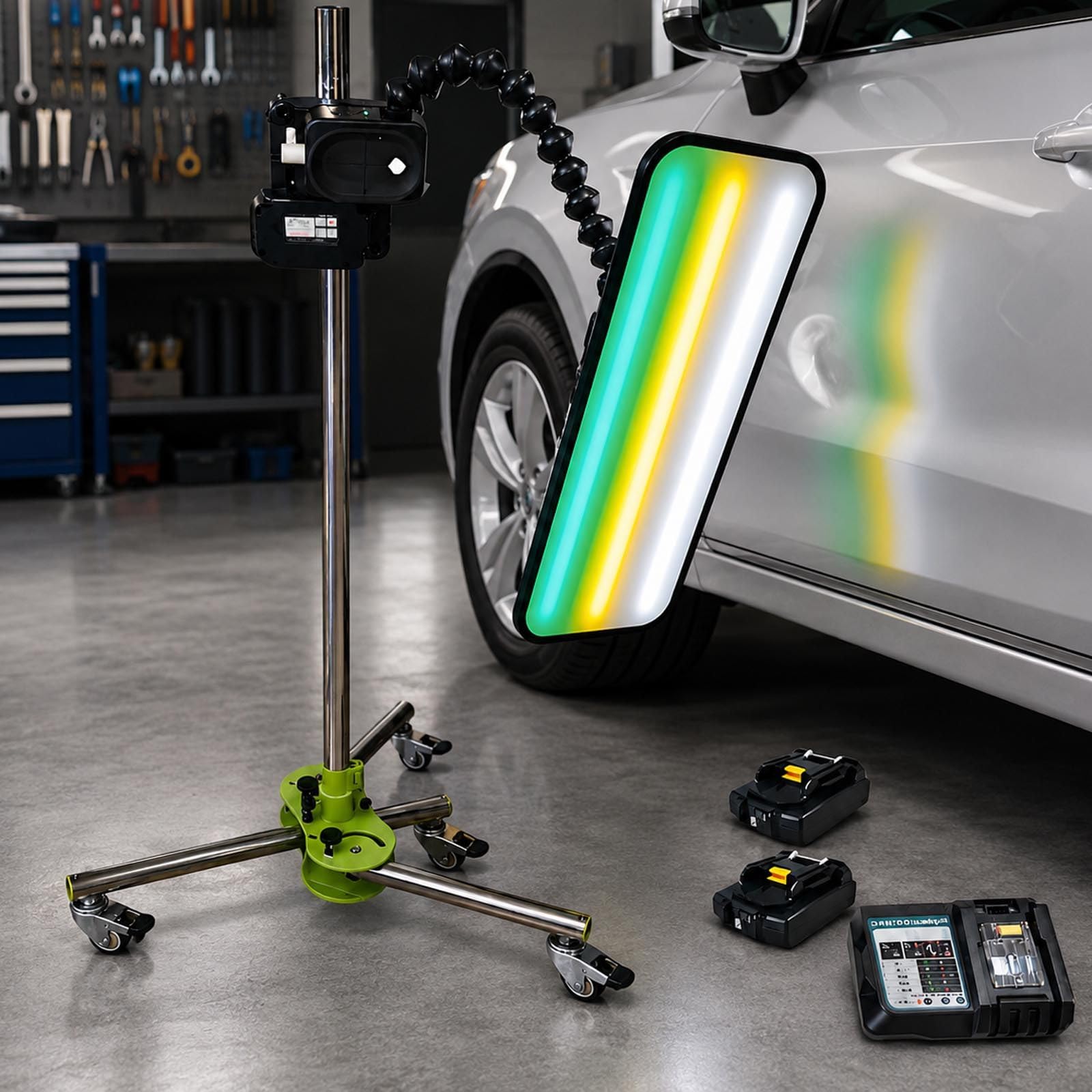 Lampada PDR regolabile, pannello riflettente LED per carrozzeria