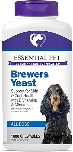 Essential Pet Products Brewers Yeast - Pastillas masticables para perros con grano vitaminas B y minerales