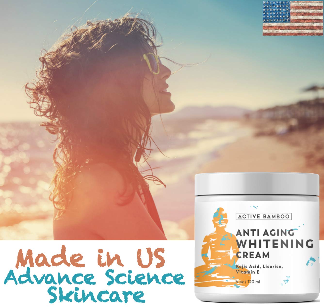 Anti Aging Dark Spot Corrector Cream for Face & Body - Made in USA - Active Bamboo Skin Nourishing Age Spot Remover Women Men 4 OZ - Image 3