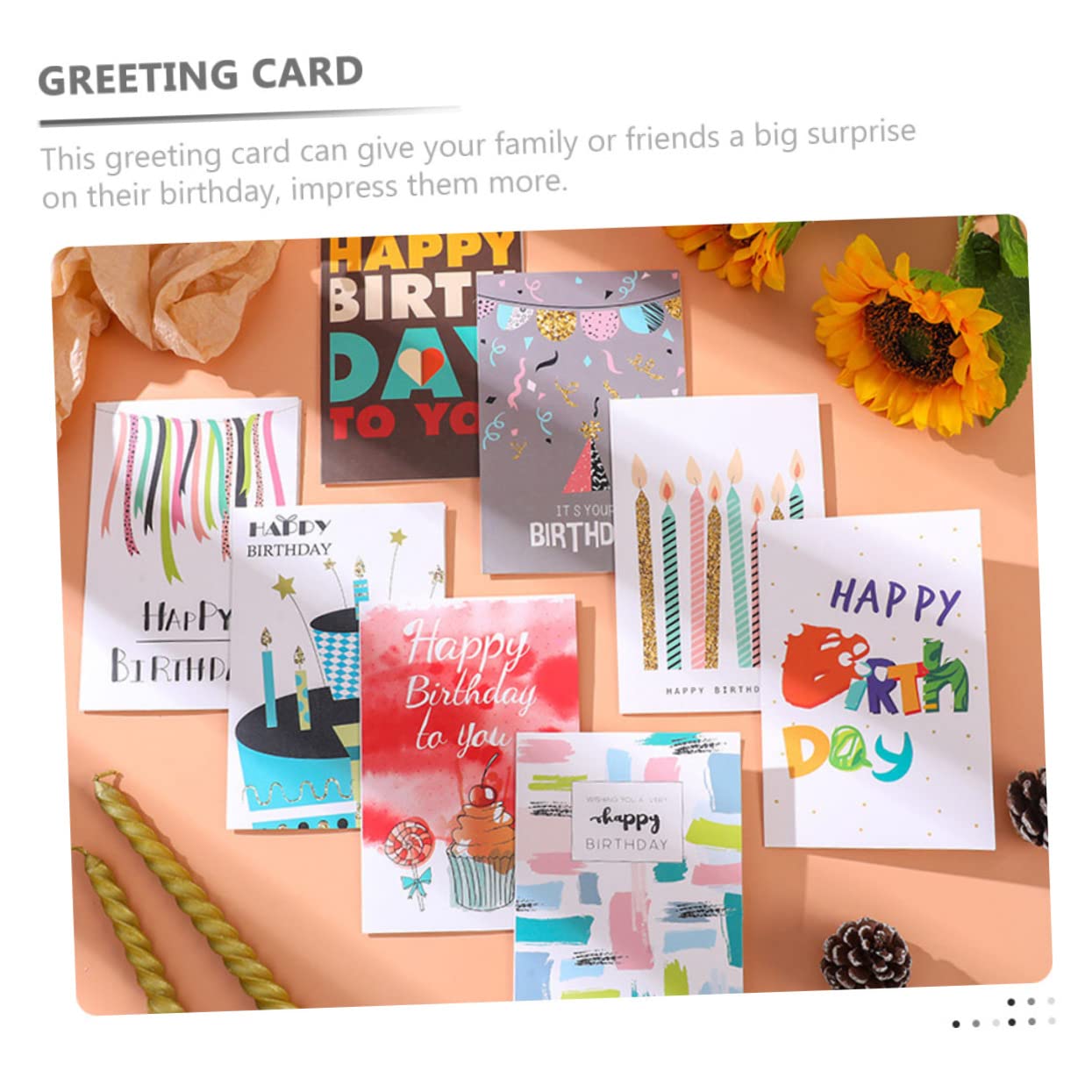 Biglietti Auguri Compleanno 36 Pezzi, Cartoline Pieghevoli in Carta Buste, per Feste di Compleanno Fai da Te, per Bambini e Adulti