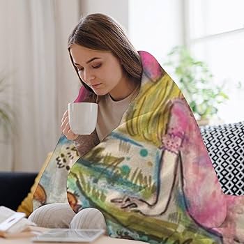 Amazon｜水森亜土 (14) エアコンブランケット ブランケット お昼寝