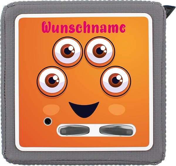 Schutzfolie Schutzcover für Toniebox 1 mit Namen Personalisiert Passgenau Selbstklebend Kindgerecht Folie für Kinder Spielzeug Y031 (Nr. 9 Monster, Mit Wunschname) - 1