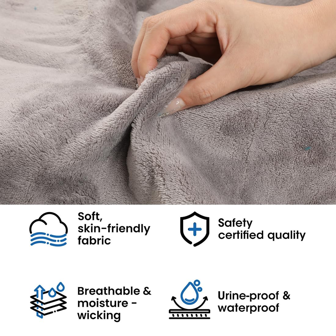Alèse d'incontinence lavable - Imperméable - 80 x 120 cm - Respirant - 1 pièce
