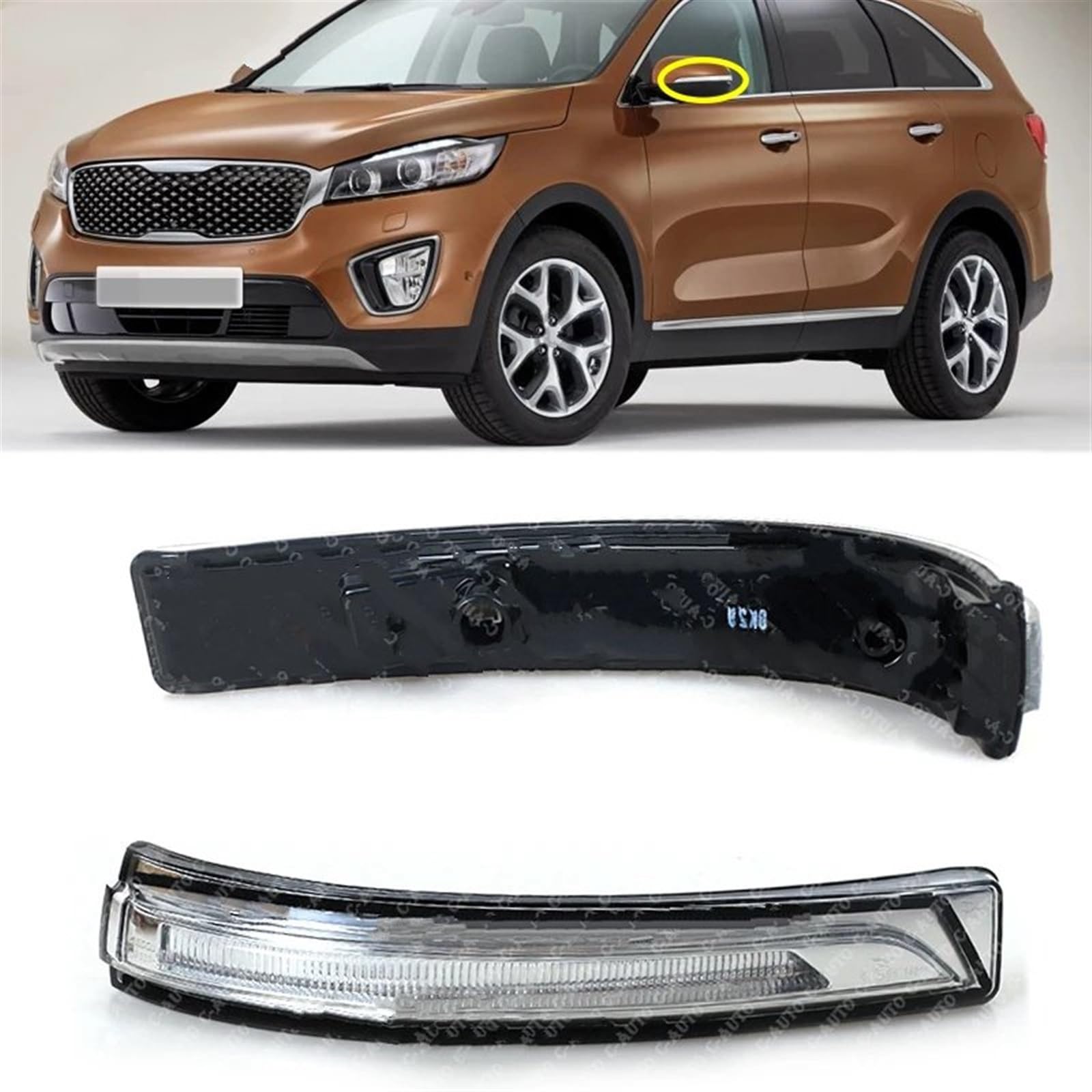 Señal De Giro Para Espejo Retrovisor Kia Sorento 2015-2019 - Luz Intermitente, Lado Izquierdo, Color ámbar, Resistente Al Agua