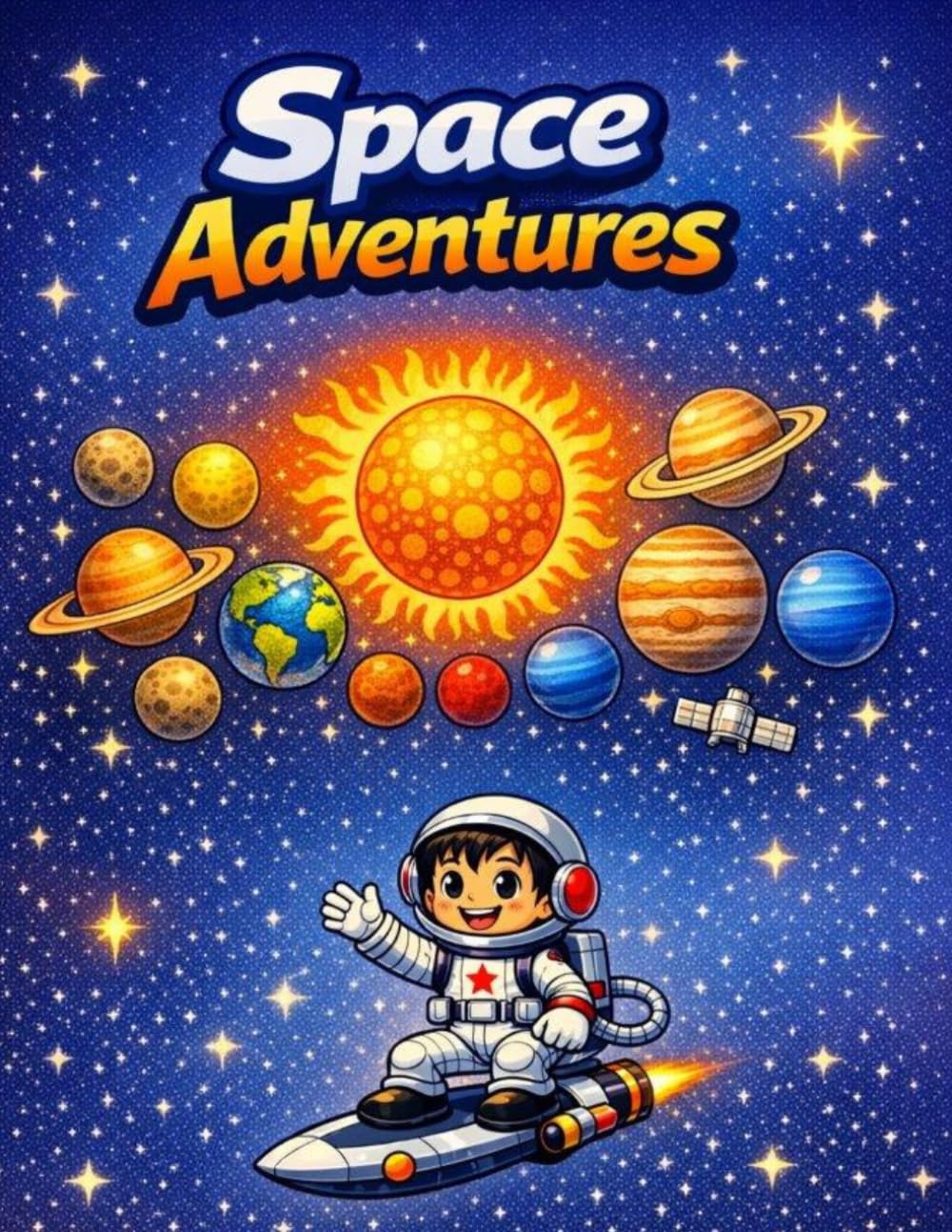 Space Adventures Coloring Book for Kids: Fun and Easy Coloring Pages with Astronauts, Rockets, Planets, Stars & Outer Space Scenes