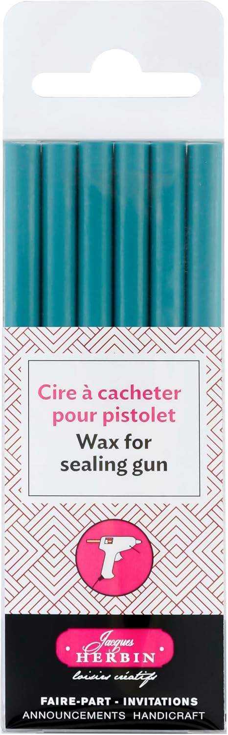 Herbin 35812T - Pack of 6 Special Wax Sticks for was Guns, Blue