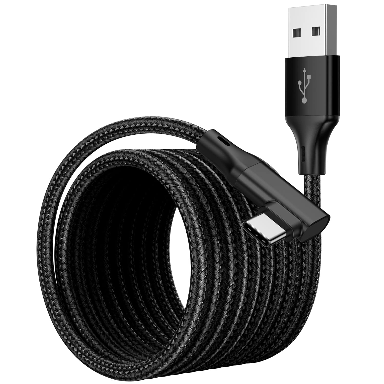 Right Angle USB C Charging Cable 3M,USB to USB Type C Cable Fast Charging Braided for Iphone 15,Samsung galaxy S20 S10 S9 S8,Google Pixel, LG,Huawei P9 Pixel 7/6 iPad Switch PS5 etc.