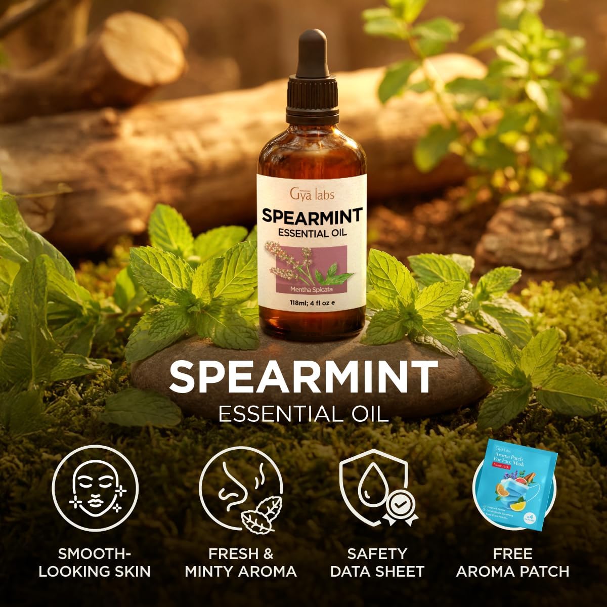 Gya Labs Spearmint Essential Oil - 4 Fl Oz - for Hair, Skin, Diffuser, Aromatherapy & DIY Candle Making Scent - Image 7