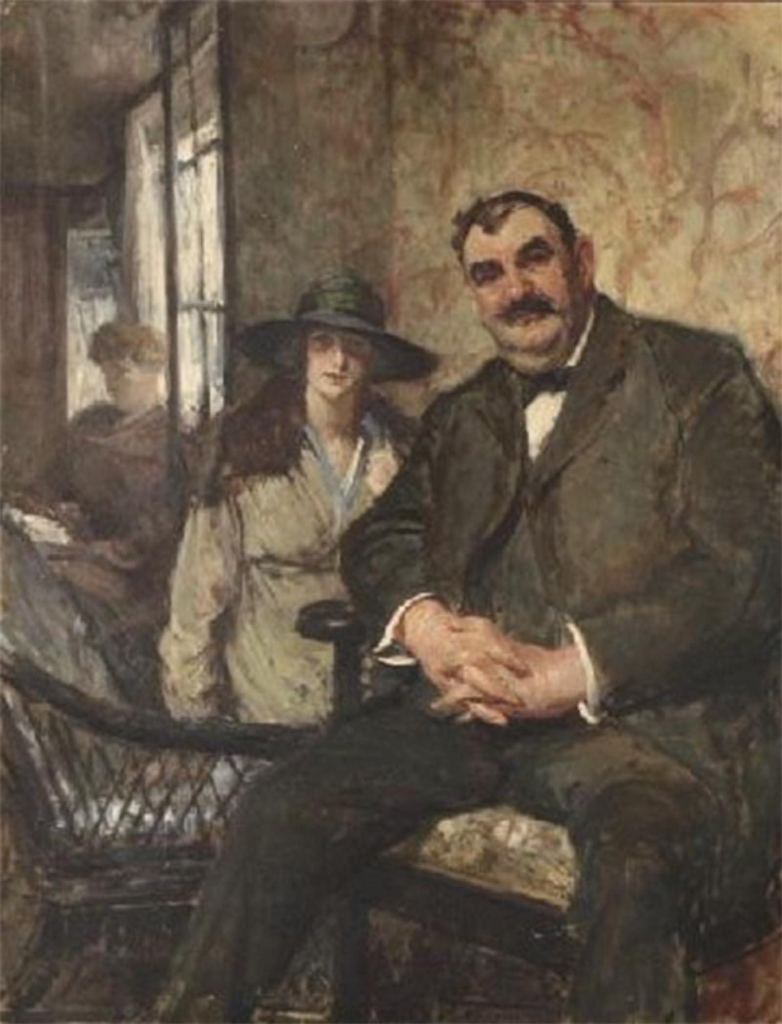 SERENDIPITP Vintage Picture Print on Canvas Wall Art Poster Portrait of Bénoni Ropert by Jacques Emile Blanche Artwork Print Poster for Wall Decor 60x90cm