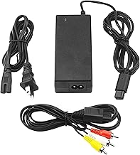 Gamecube Power Cord, Gamecube Power Supply, Gamecube AV Cable & AC Power Adapter Set, Compatible with Nintendo Gamecube NGC System (with av cable)