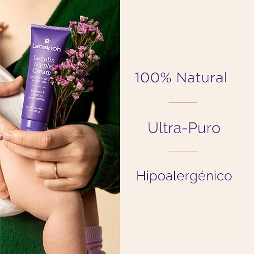 Miniatura 4 de Lansinoh Crema de Lanolina para Pezones Segura para la Lactancia del Bebé, 100% Mantequilla Natural para el Pecho para Mamá, Elementos Esenciales