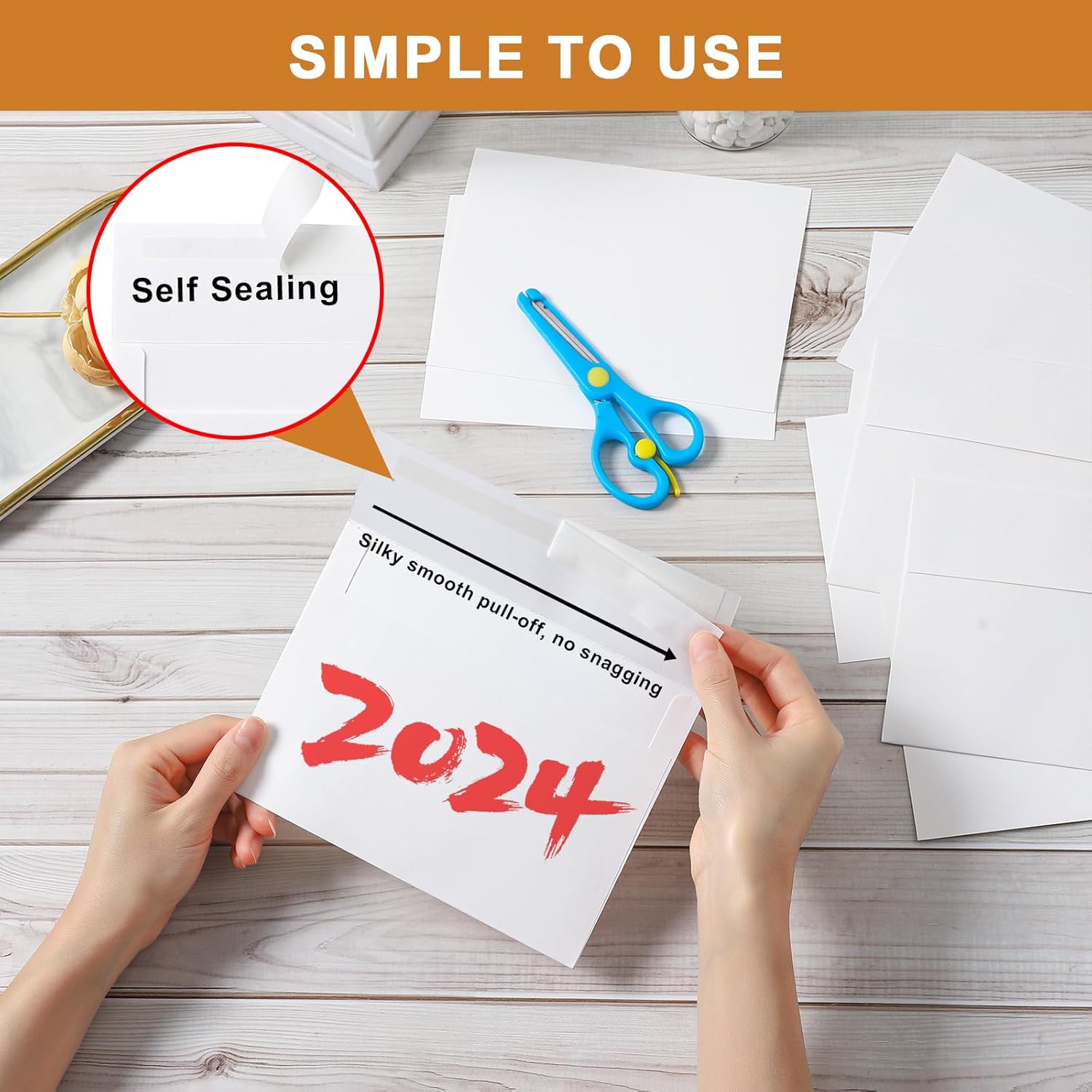 100 Packs White Note Cards and Envelopes 4.25 x 5.5 Heavyweight Flat Cardstock and A2 Envelopes Printable Self Seal for Greeting Cards, Thank You Notes, Baby Showers - Image 5