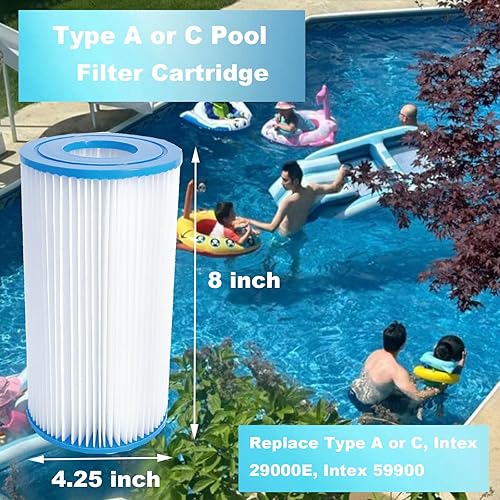 Miniatura 2 de Cartuchos de filtro de piscina tipo A o C para bombas de filtro de piscina in-tex 59900E29000E tipo A o tipo C de la mejor manera tipo 3 (tipo III)