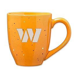 Rico Industries NFL Football Washington Commanders Alternate 16 oz Team Color Laser Engraved Speckled Ceramic Coffee Mug
