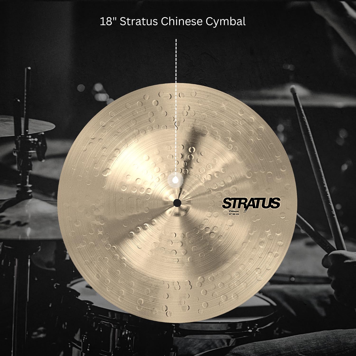 Sabian Stratus S1816 - Piatto cinese da 45,7 cm, colore: bronzo