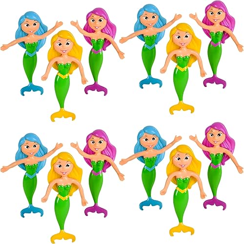 12 sirenas clásicas plegables, recuerdito de fiestas, accesorio para disfraz