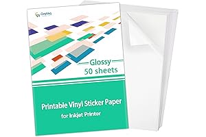 Gwybkq Glossy Sticker Paper for Inkjet Printers