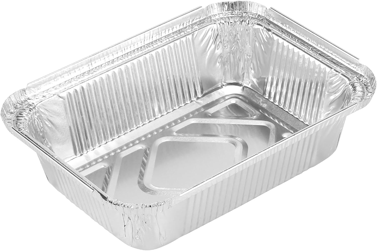 KEILEOHO 125 Pack Aluminum Foil Pans with Clear Lids, 7x5 Inch Disposable Rectangular Baking Pans for Cooking, Meal Prep and Takeout
