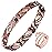 Jecanori Magnetic Copper Bracelets for Women,Copper Magnetic Ring for Women,Crystal Bracelets with 3500 Gauss Magnets,Jewelry Gift with Sizing Tool