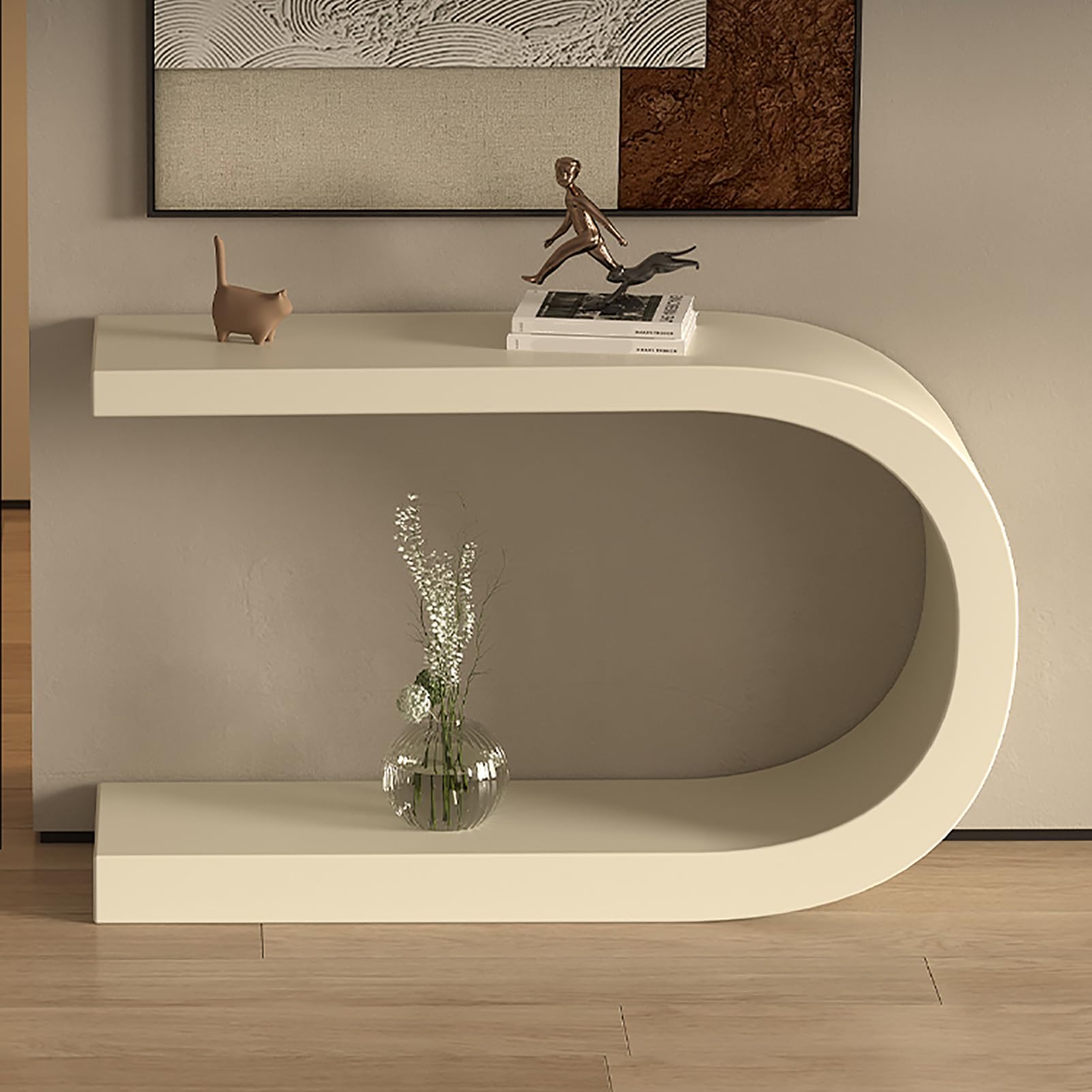 Table console en métal pour entrée – Table de canapé d'appoint minimaliste pour espaces étroits, parfaite pour les salons et les entrées