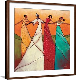 ART.COM Wall Art Print Unity on Brown Frame by Monica Stewart, 29" x 29"