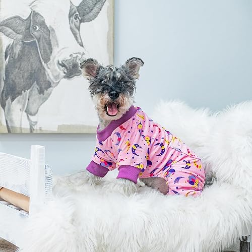Miniatura 7 de PUPTECK Pijama de forro polar suave para perros pequeños y medianos, adorables suéteres para cachorros, pijamas, abrigo ligero para gatos, ropa para