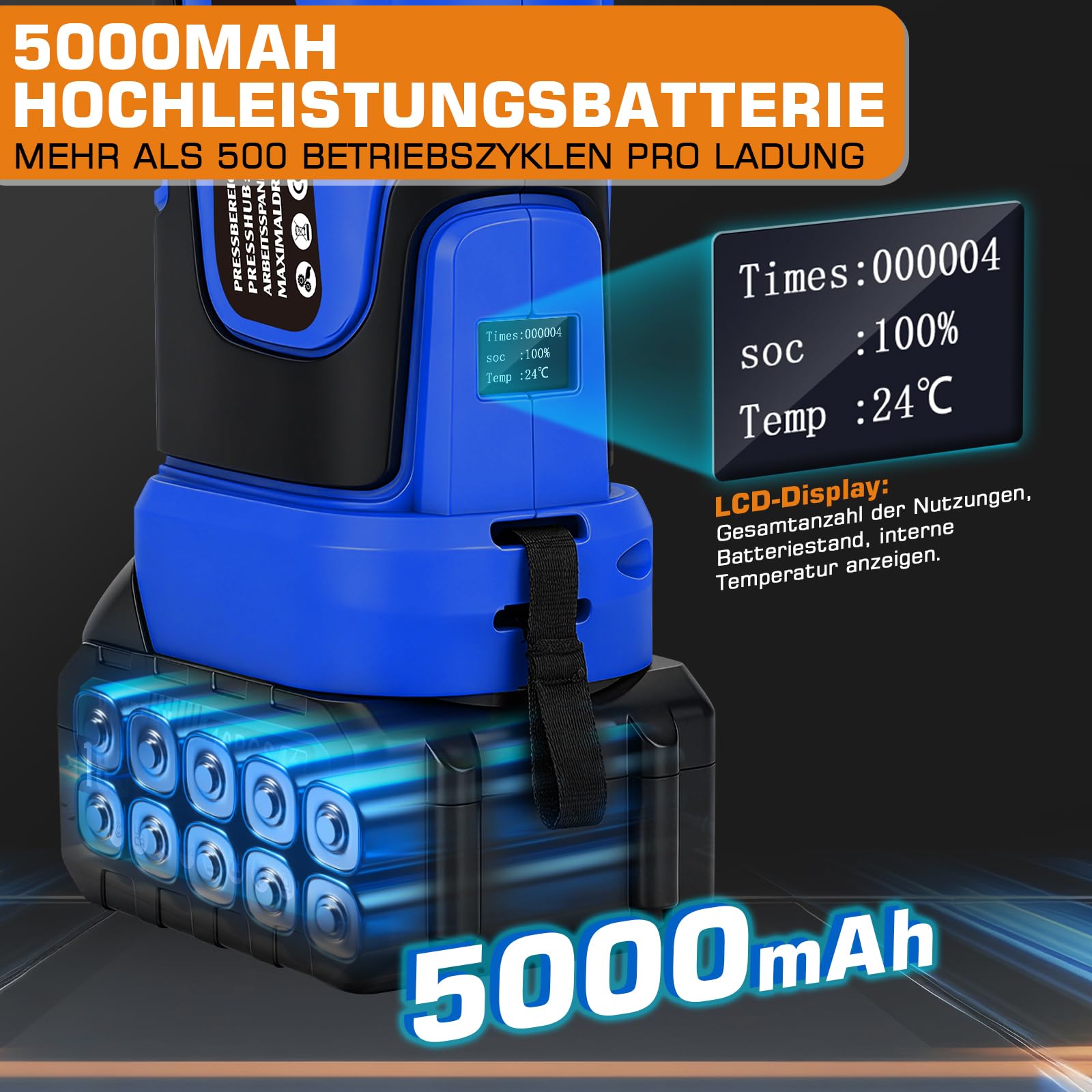 Set di utensili da pressa per tubi a batteria da 18 V, con profilo a V e profilo TH, pinza elettrica in rame, con tubo di rame V15-18-22-28 e TH16-20-26-32, 2 batterie da 5 Ah e caricatore rapido per