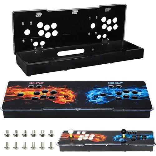 TAPDRA DIY Acrylic Panel and Metal Arcade Case kit for 2 Player 2P Joysticks Replacement Arcade Game Machine Cabinet Controller Arcade Stick Empty Box