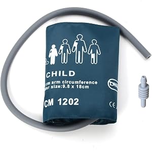 iKenta Single Tube Neonatal/Infant/Child/Adult/Large/Thigh Blood Pressure Bracelet for Patient Monitor (Child)