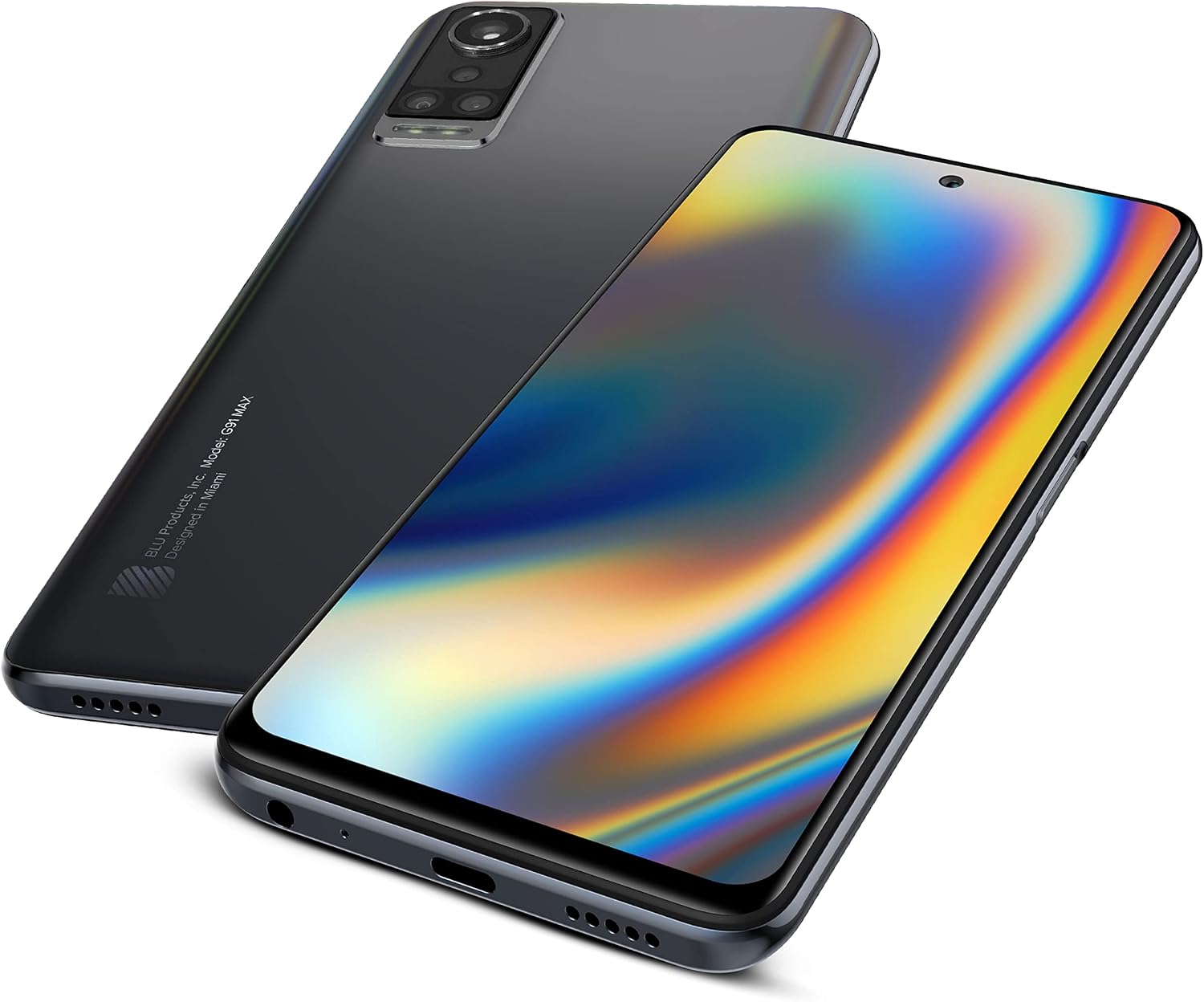 BLU G91 Max | 2022 | 3-Day Battery | Unlocked | 6.8” Full HD+ Display | 128/8GB | 108MP Quad Camera | US Version | US Warranty | (Spectrum Grey)