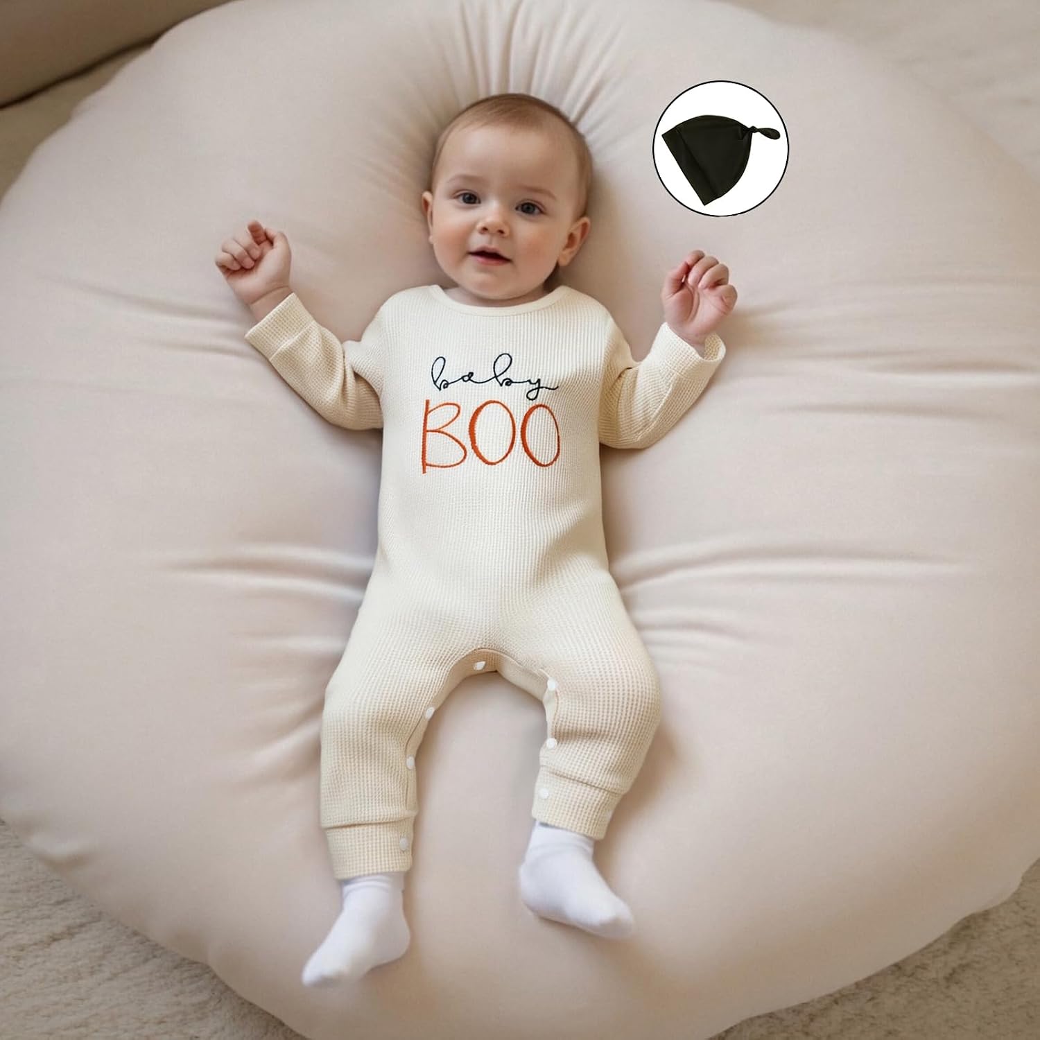 FIOMVA My First Thanksgiving Baby Clothes Outfits Newborn Infant Boy My Rolls Are Homemade Romper With Hat Fall Winter
