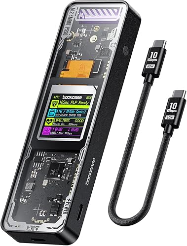 DOCKCASE Edición Explorer Carcasa M.2 NVMe SSD, Soporta 10s PLP Previene Pérdida de Datos de Escritura, USB 3.2 Gen 2 Tipo-C (10 Gbps), se adapta a