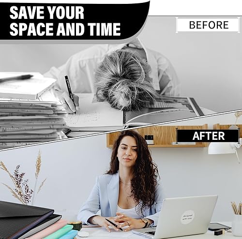 Miniatura 5 de 2 carpetas de archivos expandibles, 7 bolsillos, organizador de archivos de acordeón, tamaño carta A4, organizador de recibos de documentos, carpeta