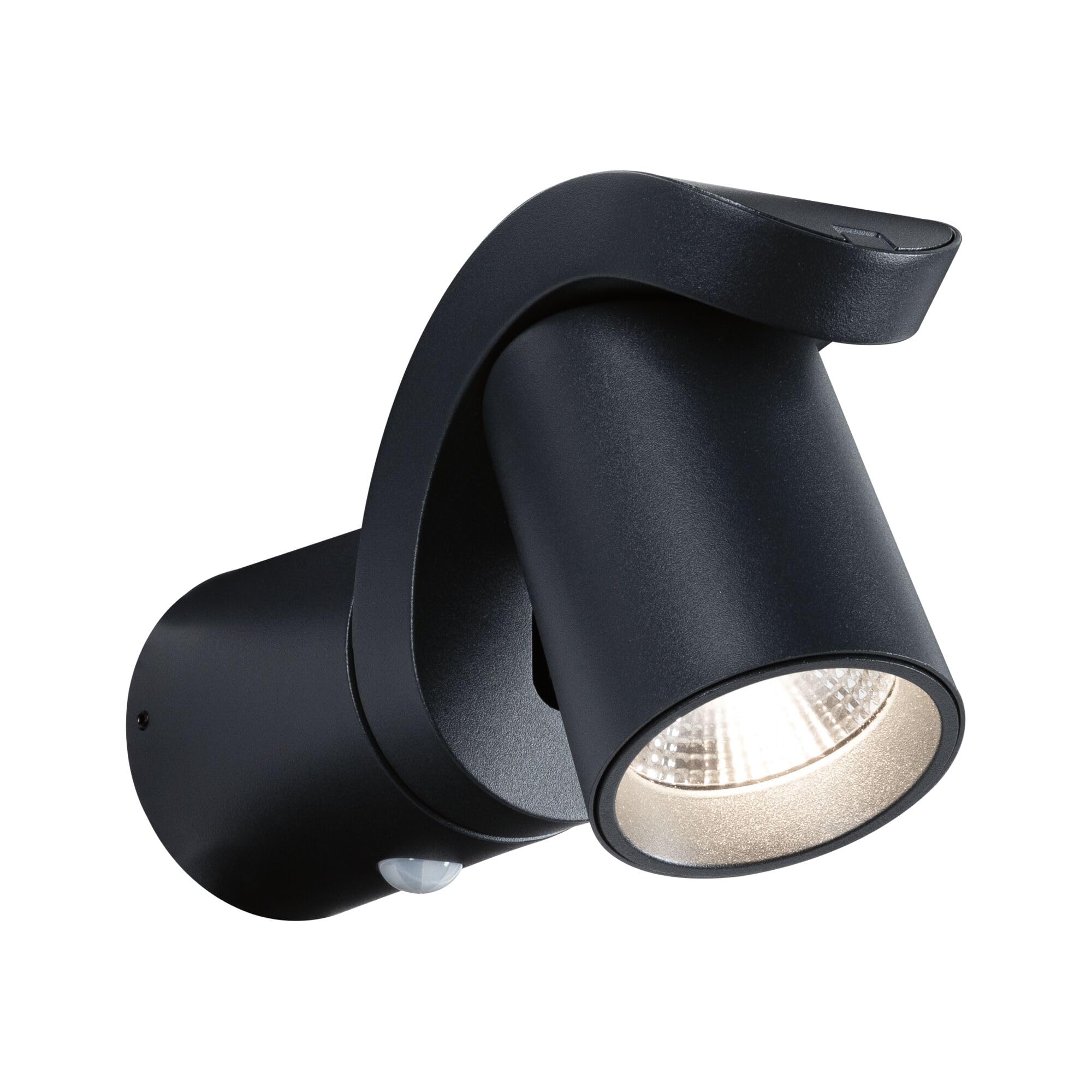Paulmann 94830 LED Outdoor wall luminaire Cuff Motion Sensor IP44 76x217mm 3000K 10W 700lm 230V 70° Anthracite Aluminium Outdoor luminaire