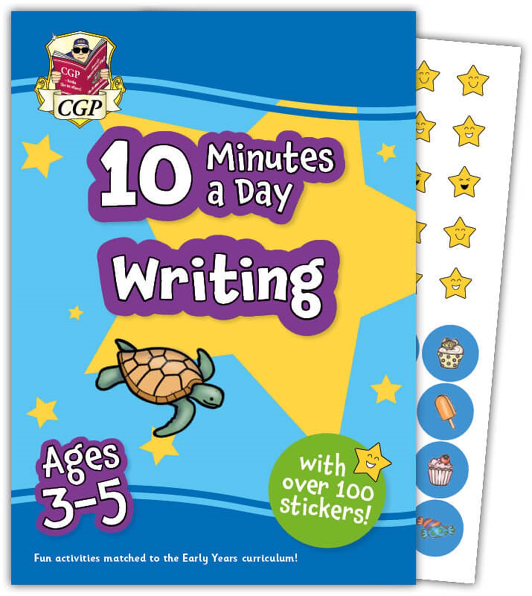 10 Minutes a Day Writing for Ages 3-5 (with over 100 stickers) (CGP Reception Activity Books and Cards)