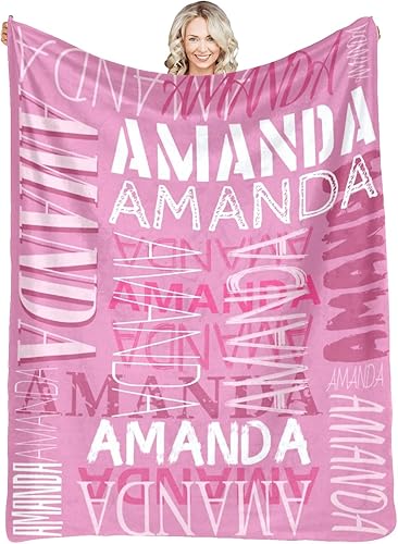 Mantas personalizadas con nombre para niños y adultos, manta de franela personalizada con nombre para bebé, niña, niño, regalos personalizados para