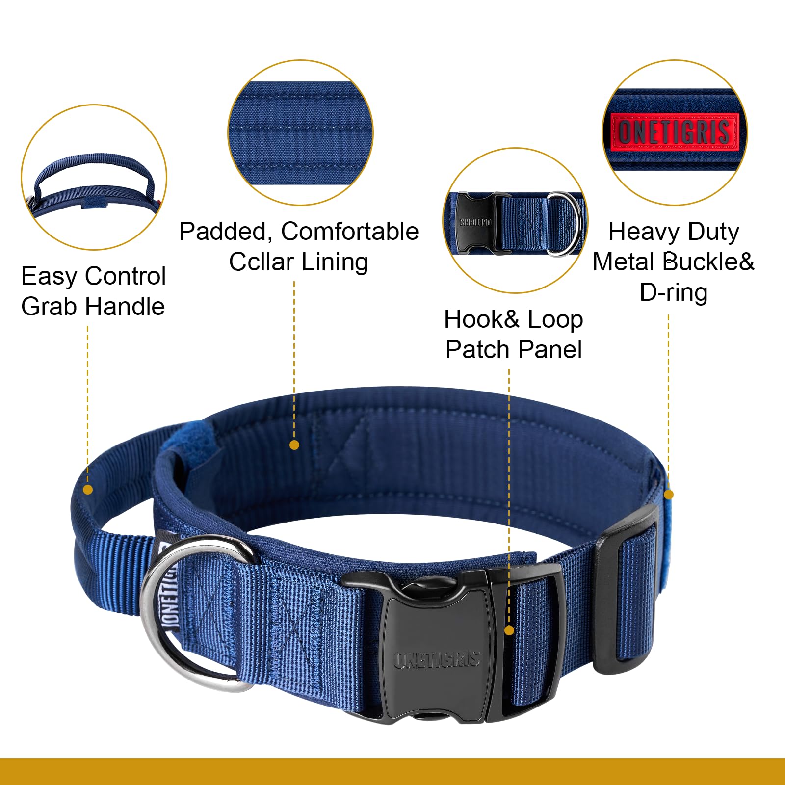 Amazon.com : OneTigris Tough Dog Collars, Tactical Dog Collar with